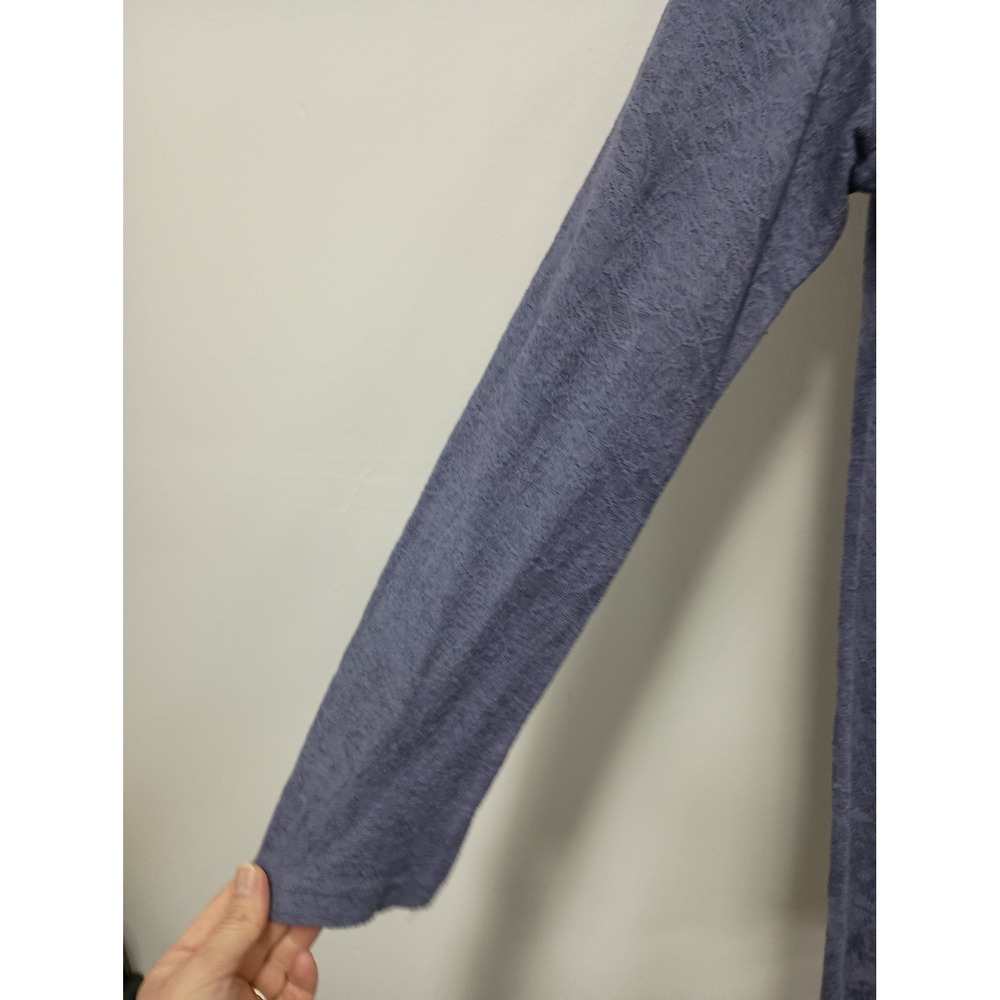 Cut Loose Tunic Top Womens Medium Blue Lagenlook Textured Long Sleeve - Picture 8 of 8